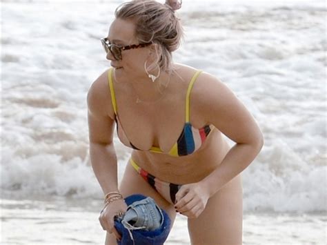 Hilary Duff Shows Off Her Disgusting Mom Bod In A Bikini