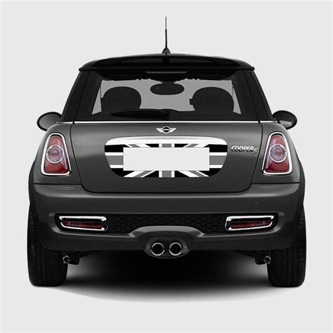 English Flag Sticker Around Mini Trunk License Plate