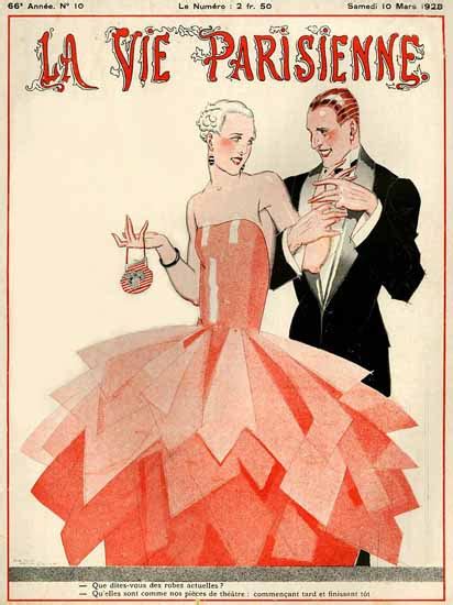 La Vie Parisienne 1928 Des Robes Actuelles Sex Appeal Mad Men Art Vintage Ad Art Collection