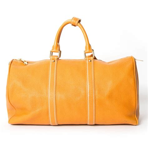 Louis Vuitton Keepall Tobago Yellow Runway Travel Bag At 1stdibs