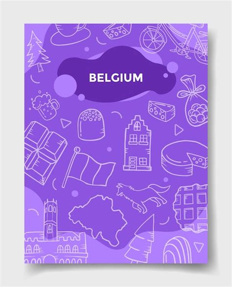 Premium Vector Belgium Country Nation With Doodle Style For Template