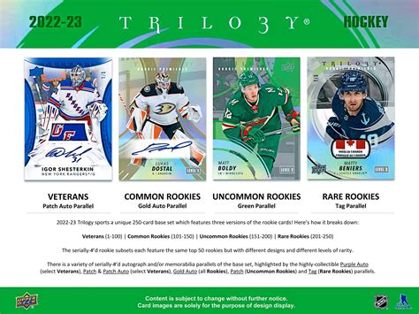 2022 23 Upper Deck Trilogy NHL Hockey Card