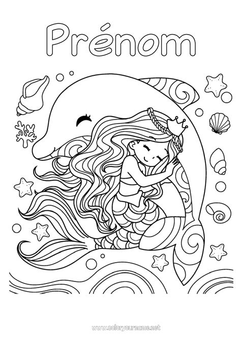 Coloriage N2152 Mignon Princesse Mer