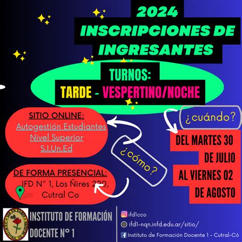 Inscripciones De Ingresantes 2024 Instituto Superior De Formación