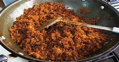 resepi serunding daging