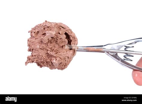 Chocolate Ice Cream Scoop Stock Photo Alamy