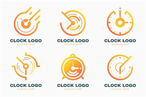 Premium Vector Gradient Time Logos Pack