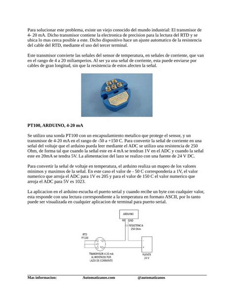 PDF MEDICION DE TEMPERATURA CON RTD PT100 Un RTD Del Ingles