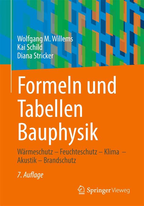 Formeln Und Tabellen Bauphysik Von Wolfgang M Willems Buch