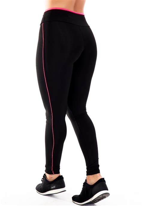 Calça Legging Fitness Preta Moda Feminina Esporte Leg Suplex Linda