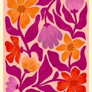 LGBTQIA Wall Art Floral Wall Hanging Lesbian Wall Art Wlw Wall Art Floral Print Floral