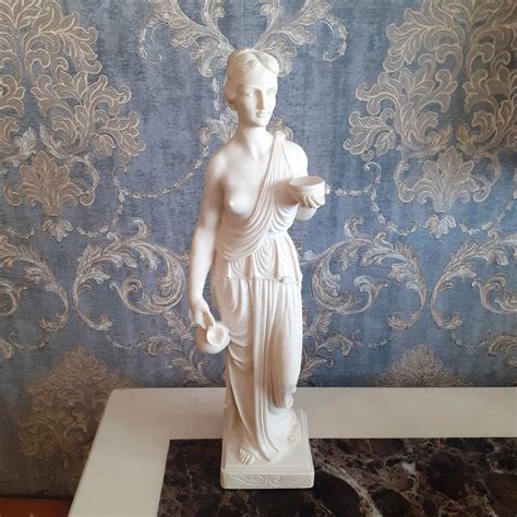 Alabaster Greek Lady Figurine Sculpture Lady Holding Jug And Etsy