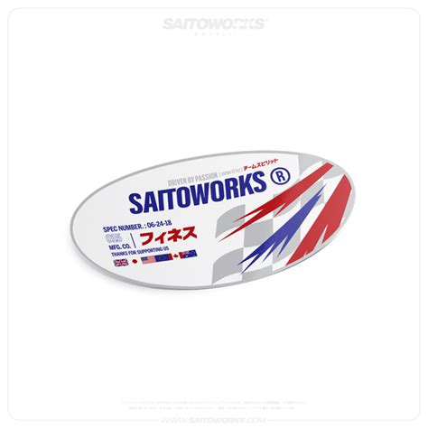 Saitoworks® Checkered Racing ‘silverstone Japan Sticker Saitoworks