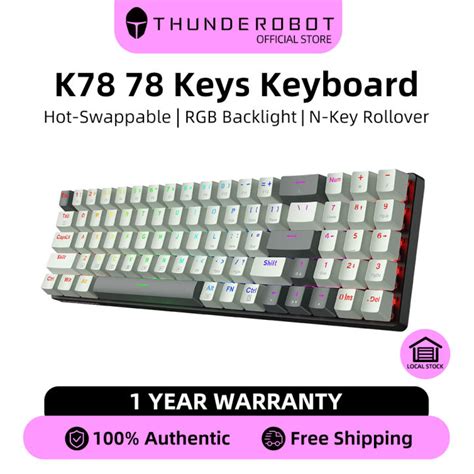 Thunderobot K Mechanical Keyboard Rgb Backlit Hot Swappable Wired Keyboard Layout Keys