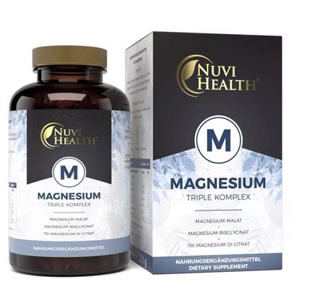 Nuvi Health Magnesium Complex 240 Kapseln Bisglycinat Citrat Malat