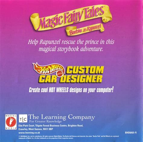 Magic Fairy Tales Barbie As Rapunzel Hot Wheels Custom Car Designer Cover Or Packaging