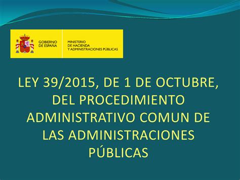 Presentación Ley Del Procedimiento Administrativo Común De Las