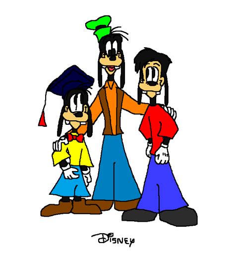 Goofy And His Nephew Gilbert Gilly And His Son Max Goof Mickey And