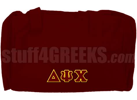 Delta Psi Chi Duffel Bag Burgundy Pre Dufl Dyc Basic Ltr Mr