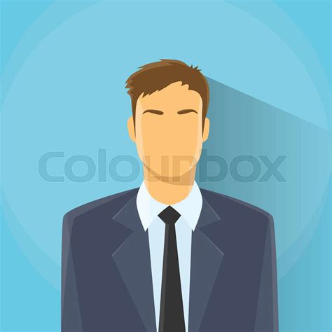 Businessman Profile Icon Male Portrait Business Man Flat Design Stock