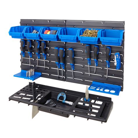 Garage Shed Workshop Wall Tool Storage Rack Kit Inc Tool Rack Storage