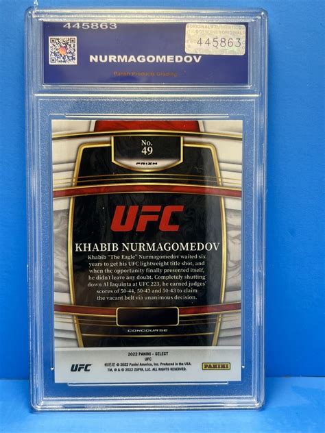 Khabib Nurmagomedov Select Ufc Silver Prizm Ebay