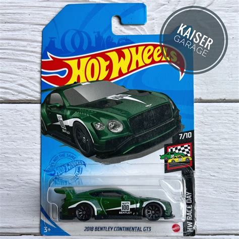 Hot Wheels 2018 Bentley Continental GT3 Softcorner Card Shopee Malaysia