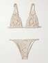 SARA CRISTINA Sun Crocheted Cotton And Metallic Triangle Bikini NET A PORTER