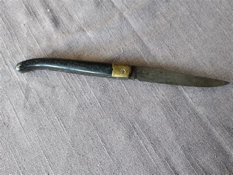 Ancien Couteau Pliant PRADEL MANCHE NOIR EBay