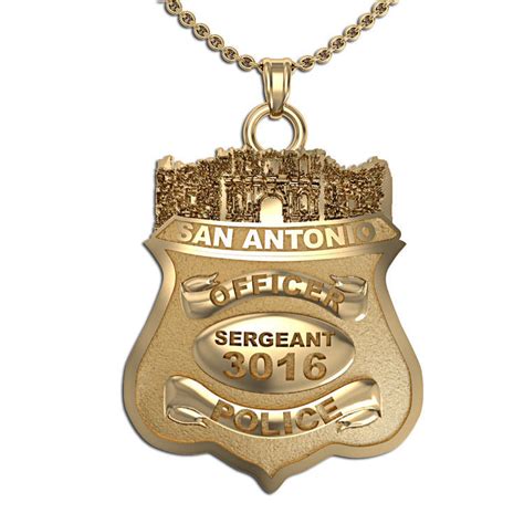 Personalized San Antoniotexas Alamo Police Badge With Your Name Rank