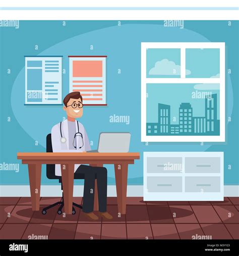 Patient at doctors office cartoon Stock Vector Image & Art - Alamy