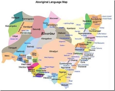 Aboriginal Language Map of New South Wales | Aboriginal language ...