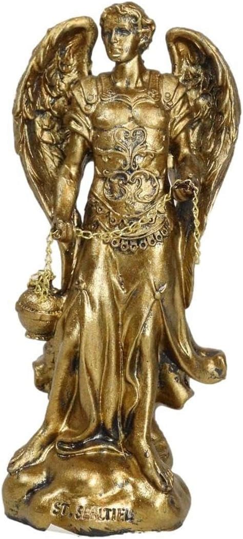 Holy Archangel Saint Saeltiel Carrying Censer Statue Tall Angel