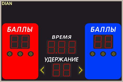 Табло для проведения соревнований по борьбе самбо