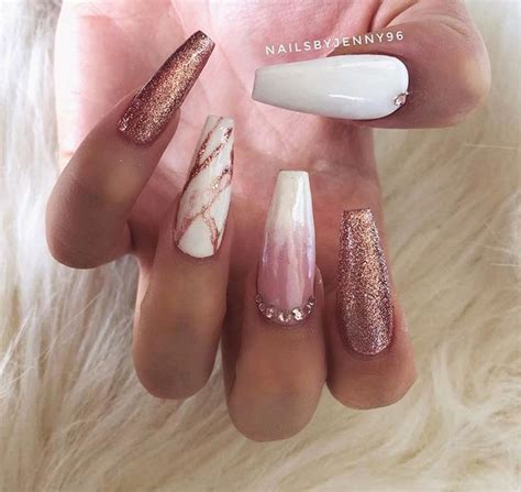 Acrylic Rose Gold Metallic Nails ~ Wallpaper Hd Penny