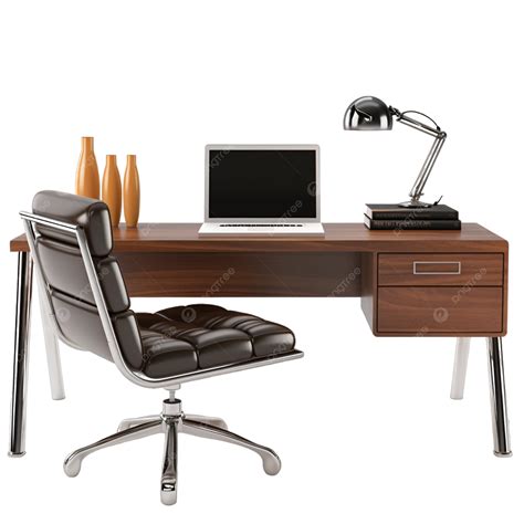 Interior Modern Office Room Workspace With Desk And Desktop Computer