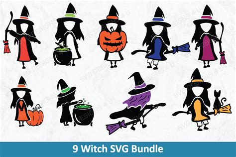 Witch SVG Bundle Halloween By Svgdesigns4u TheHungryJPEG