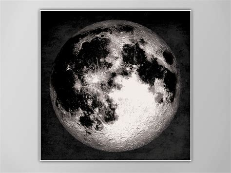 Giant Full Moon Poster Moon Art Print Square Full Moon - Etsy