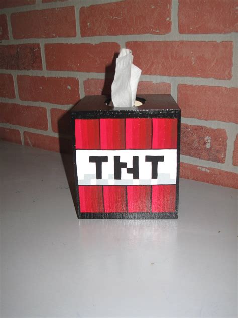 Hand Painted Minecraft Tissue Box Cover Etsy