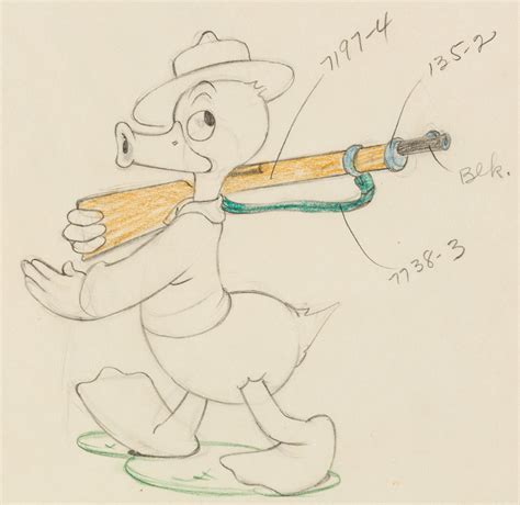 The Vanishing Private Donald Duck Animationcolor Model Drawing Lot
