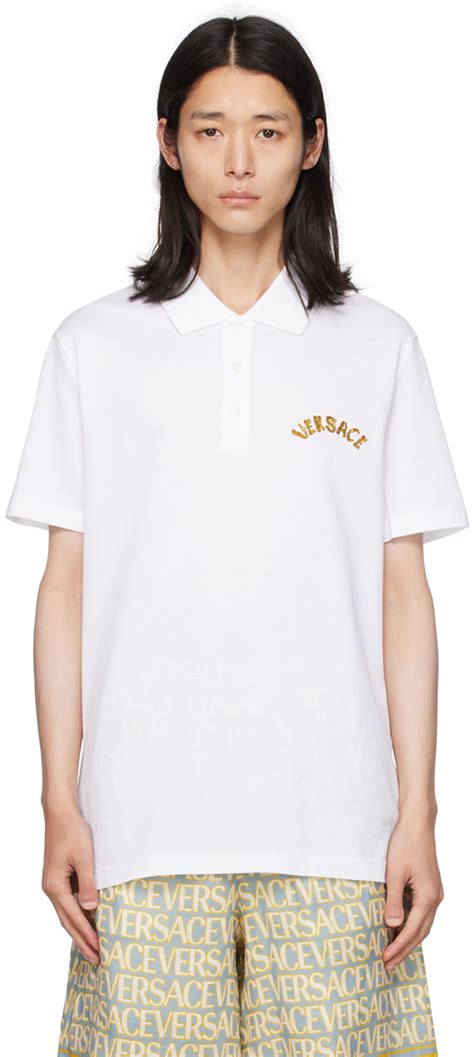 Versace White Baroque Polo Ssense Canada