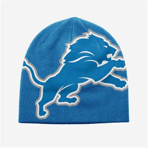 Detroit Lions Big Logo Skullcap Beanie Foco