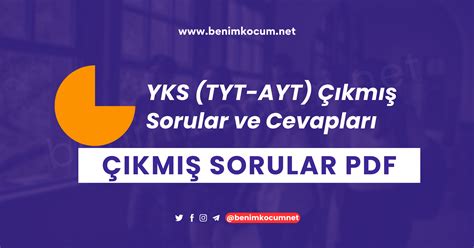 YKS TYT AYT Çıkmış Sorular ve Cevapları PDF 2024 Benim Koçum