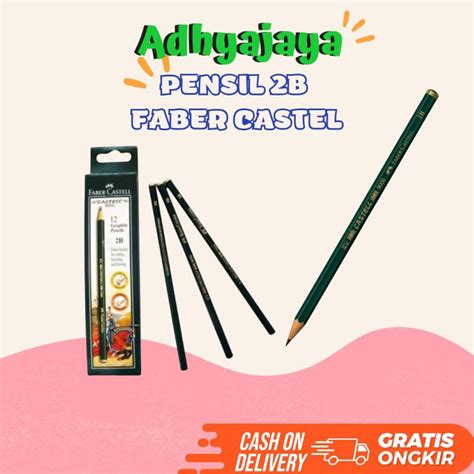 Jual Pensil Faber Castell B Pensil Kayu B Shopee Indonesia