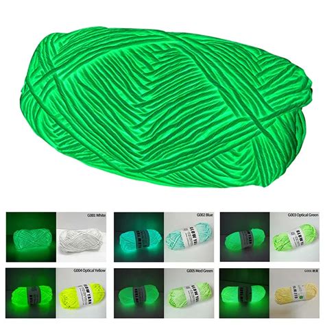 Pc Novel Functional Yarn Glow In The Dark Polyester Luminous Chunky