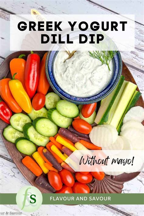 Creamy Greek Yogurt Dill Dip Without Mayo Flavour And Savour