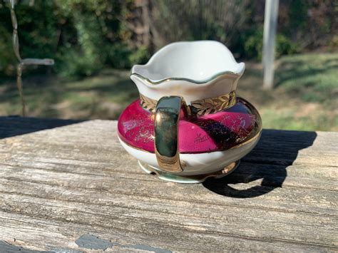 Vintage Japanese Gildedgold Trim Sugar Bowl And Creamer Etsy