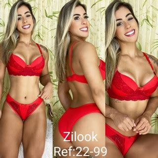 Conjunto De Lingerie Luxo Calcinha e Sutiã Zilook Renda Microfibra