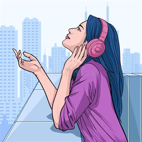 Listen To Music Cartoon Stock Illustrations Listen To Music