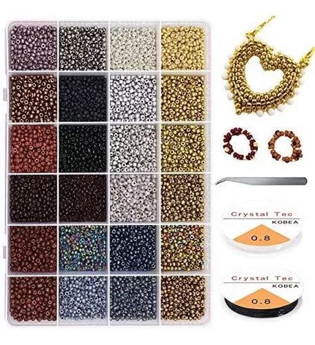 4800pcs 8 0 Glass Pony Seed Beads Kit Gacuyi 24colors 3mm Cuotas Sin